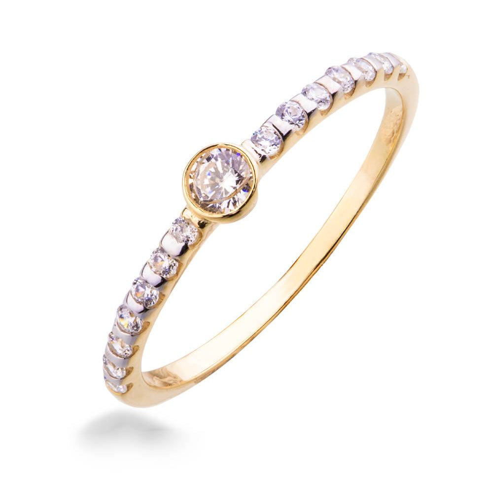 Grace Ring in Gold with Cubic Zirconia