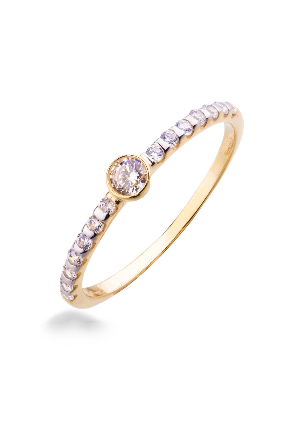 Grace-Ring aus Gold mit Zirkoniastein