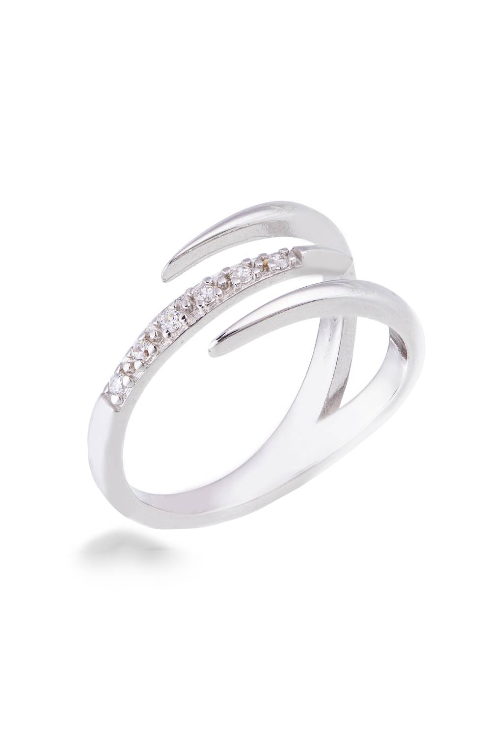 Silberring Krallenfassung mit Zirkonia