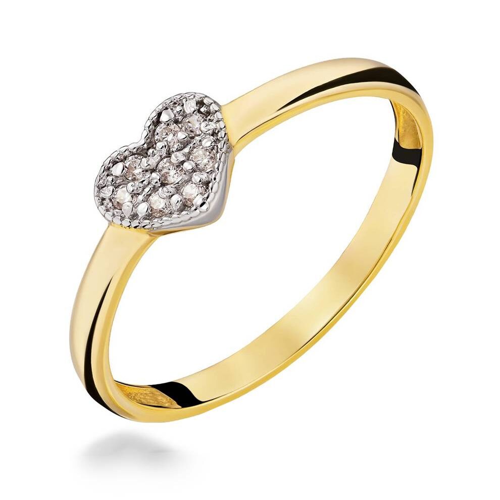 Anello in Oro Solitario con Cuore