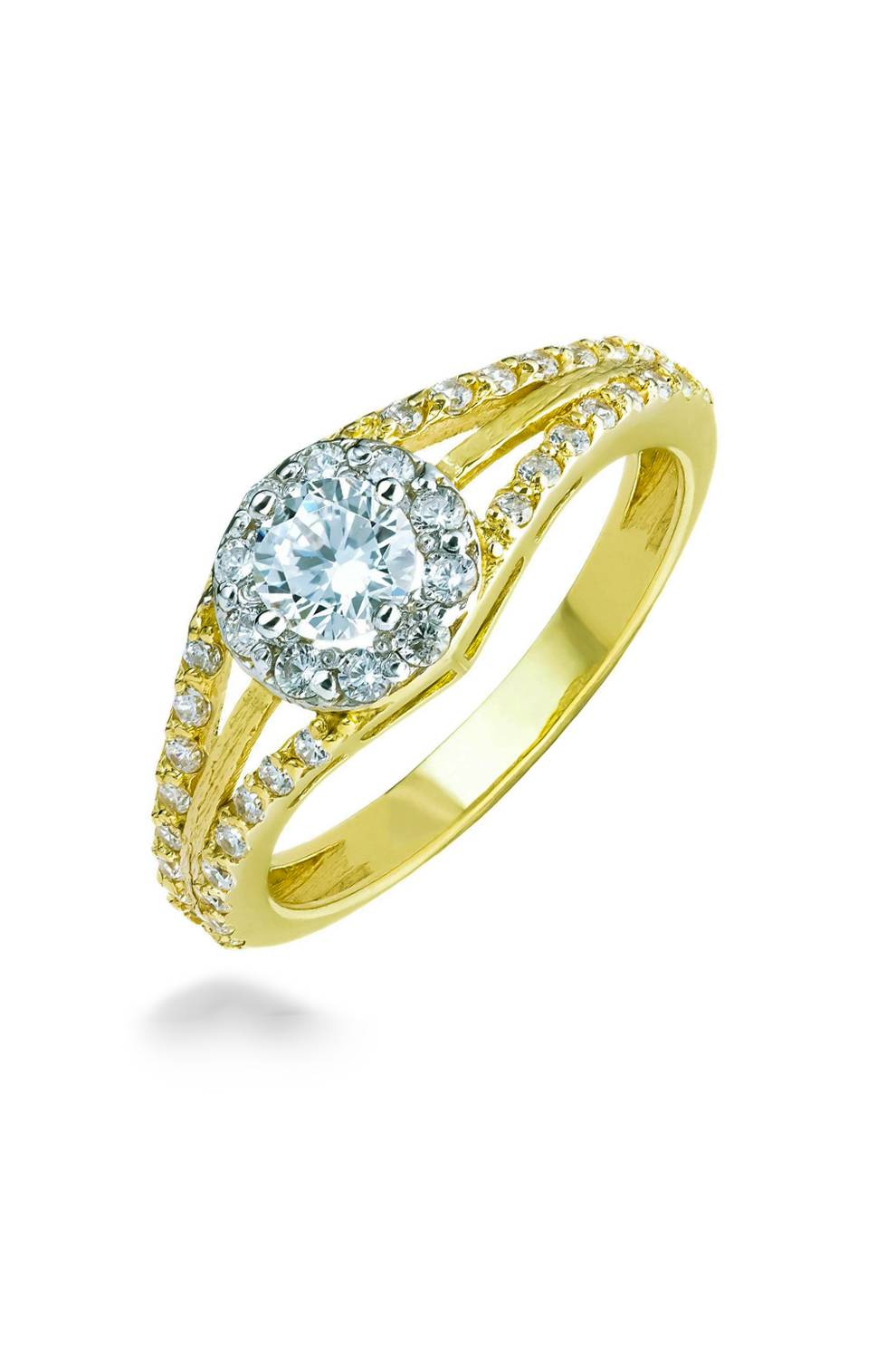 Anello in Oro Pavè con Brillante Grande