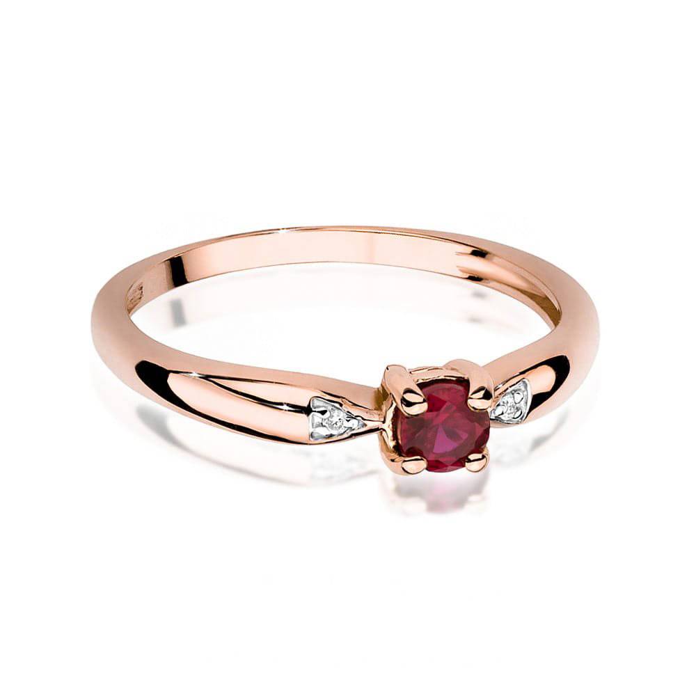 Bague Dafne en Or Rose avec Rubis
