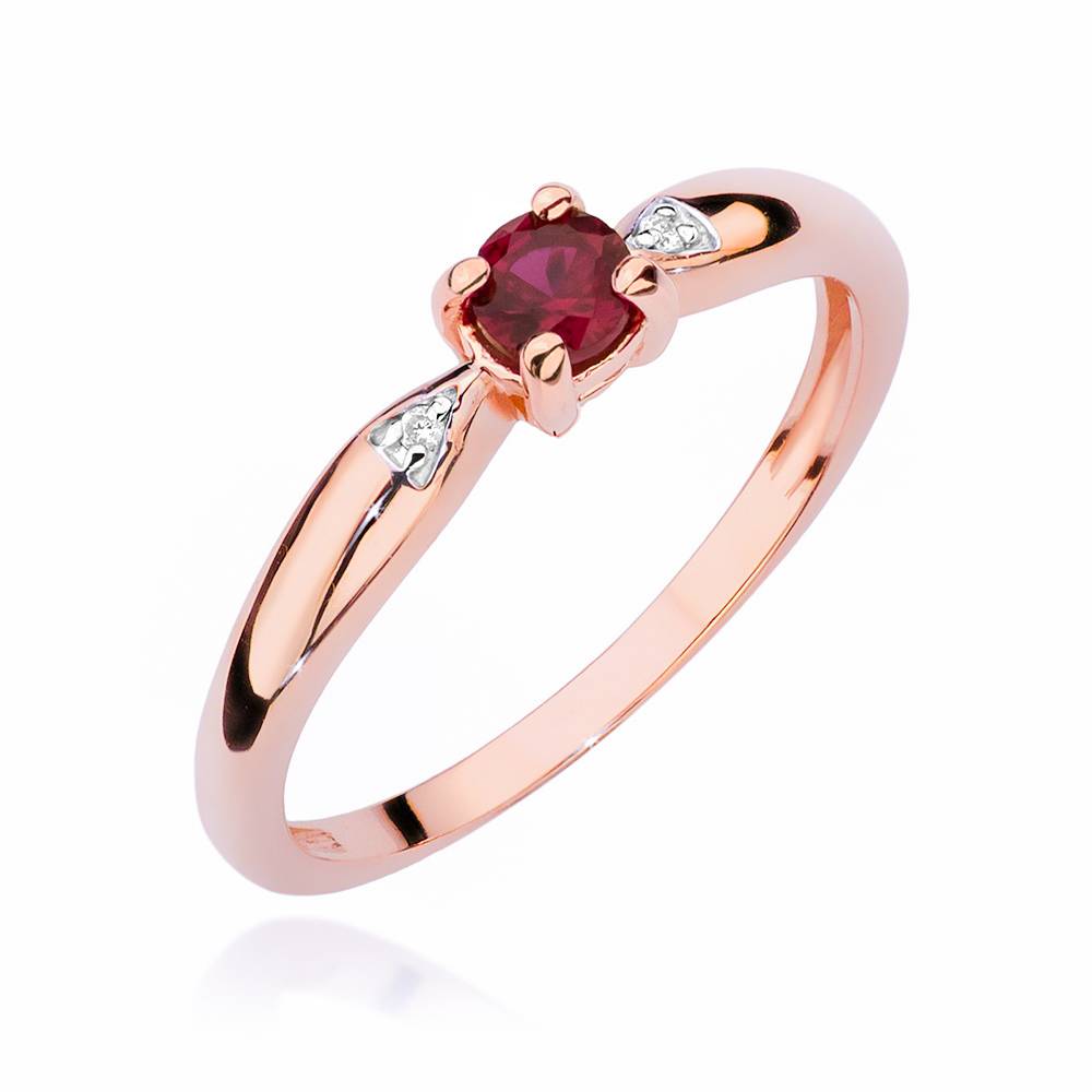 Bague Dafne en Or Rose avec Rubis