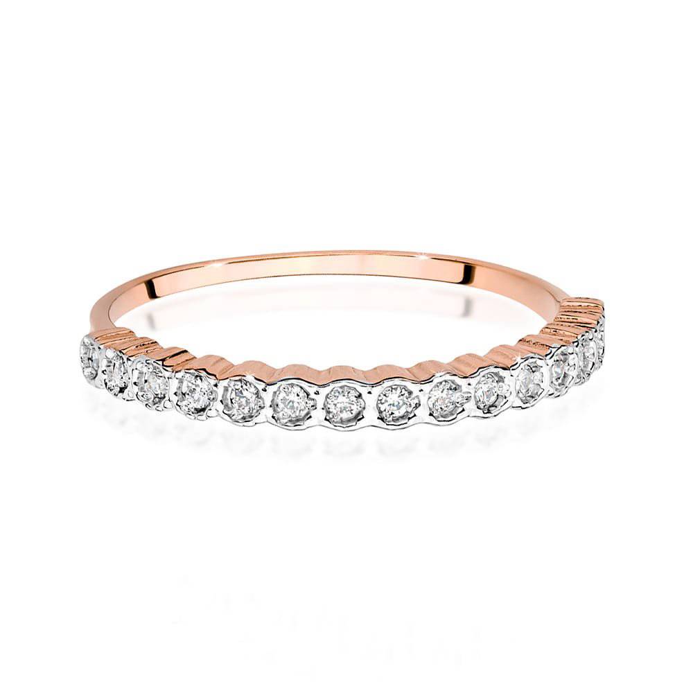 Bague Pavé en Or Rose et Diamants