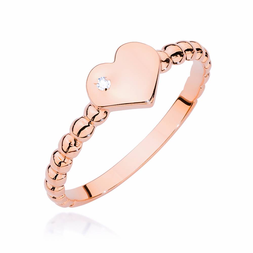 Bague Hearts en Or Rose et Diamant