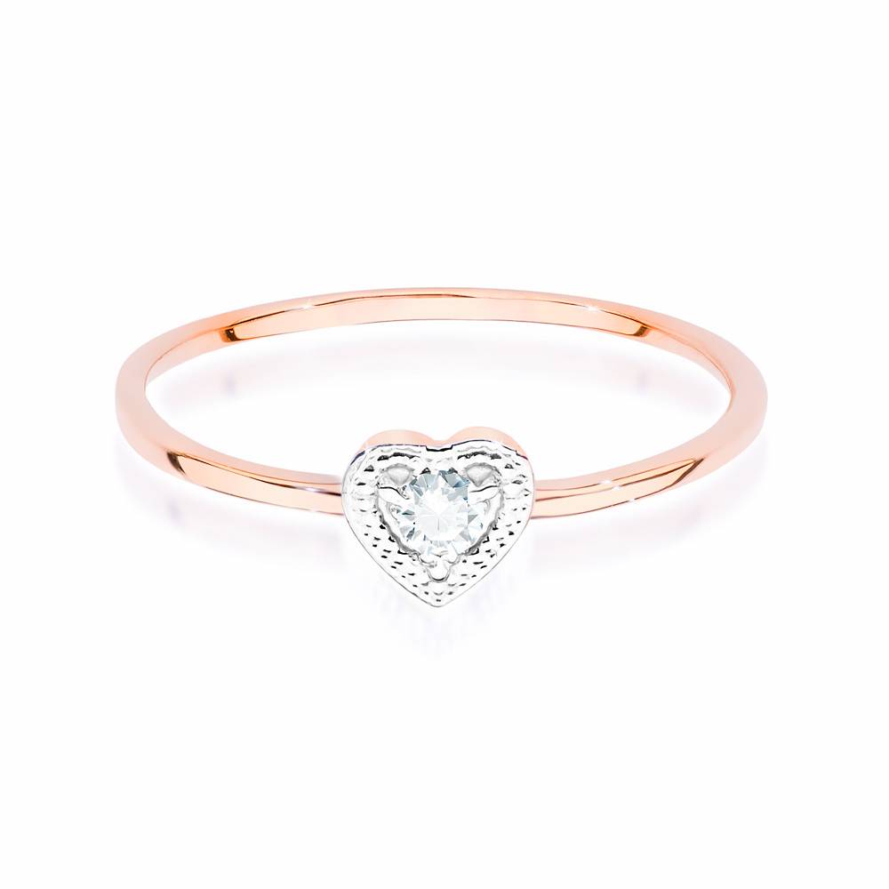 Anello Hearts in Oro Rosa e Diamanti