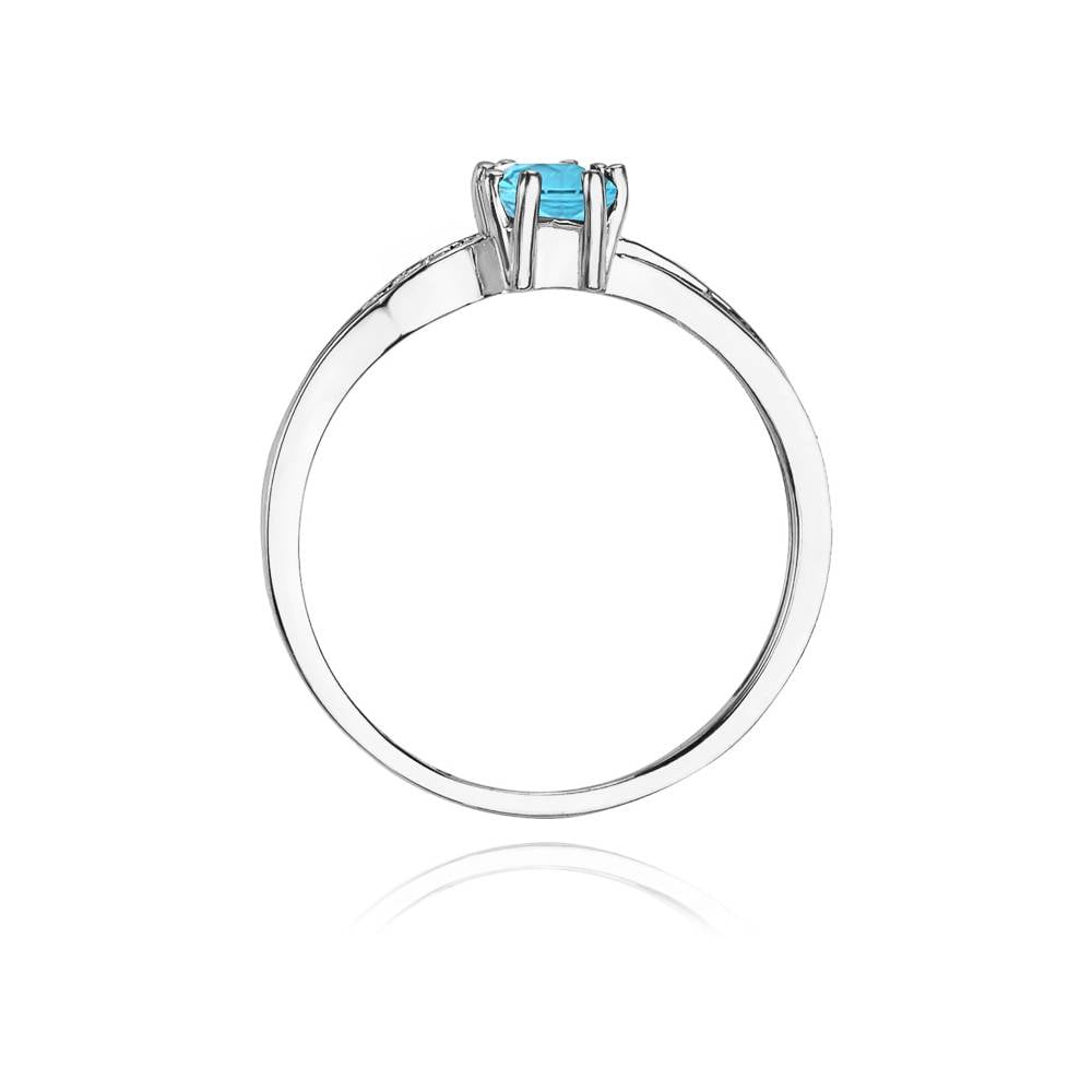 Bague en or avec topaze 0,65 ct et 6 diamants 0,03 ct