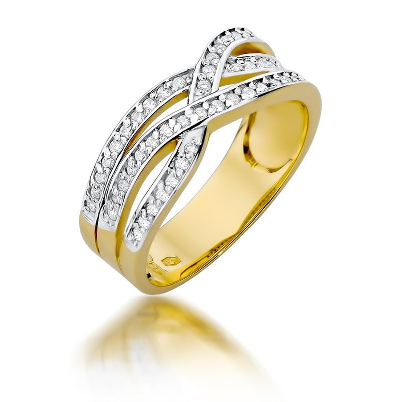 Anillo Xaria en Oro con 53 Diamantes Blancos