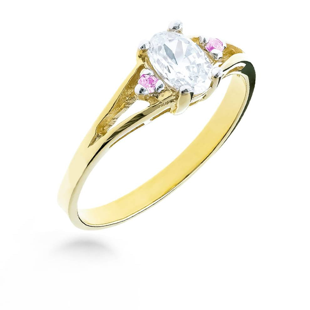 Tiana Ring in Gold and Zircons