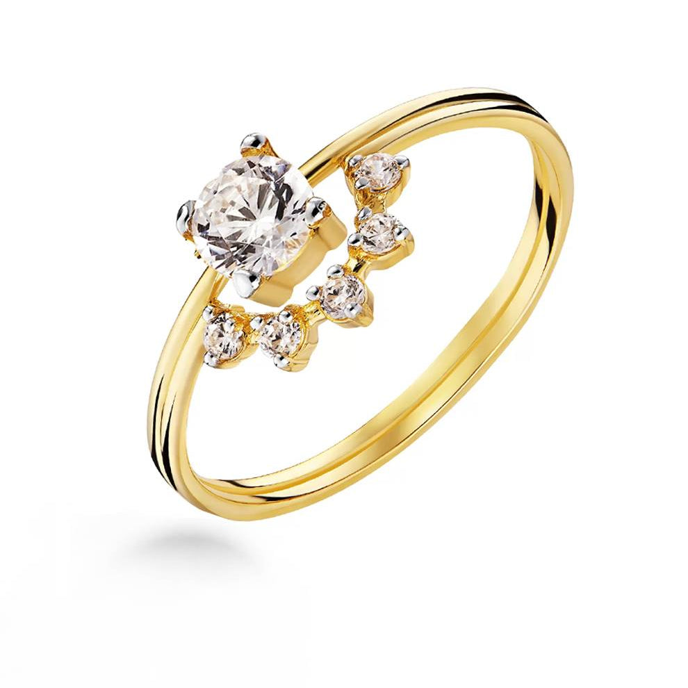 Bague Aurora en or avec zircones