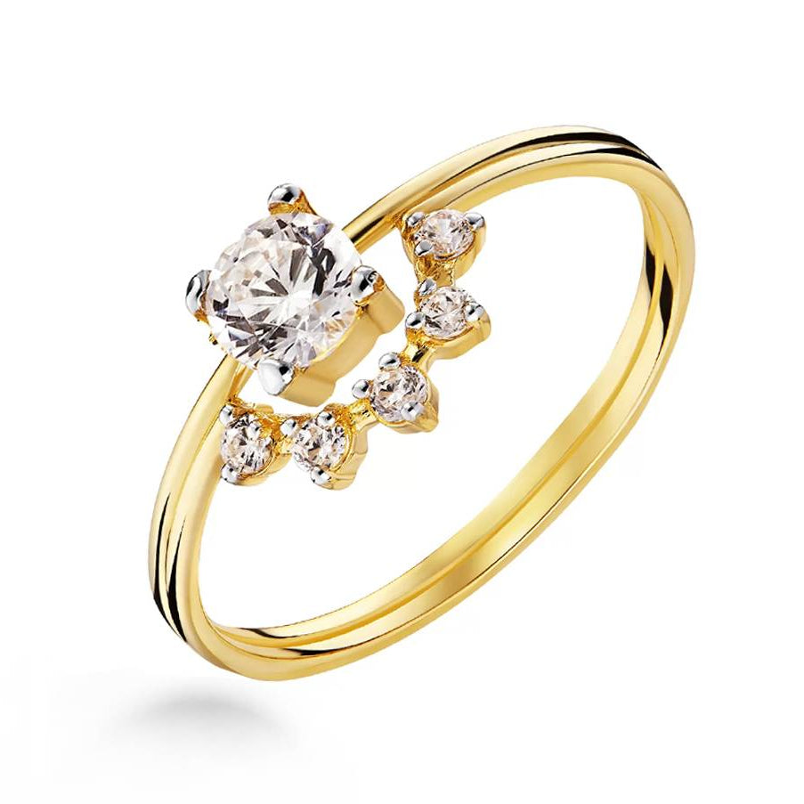 Anello Aurora in Oro con Zirconi