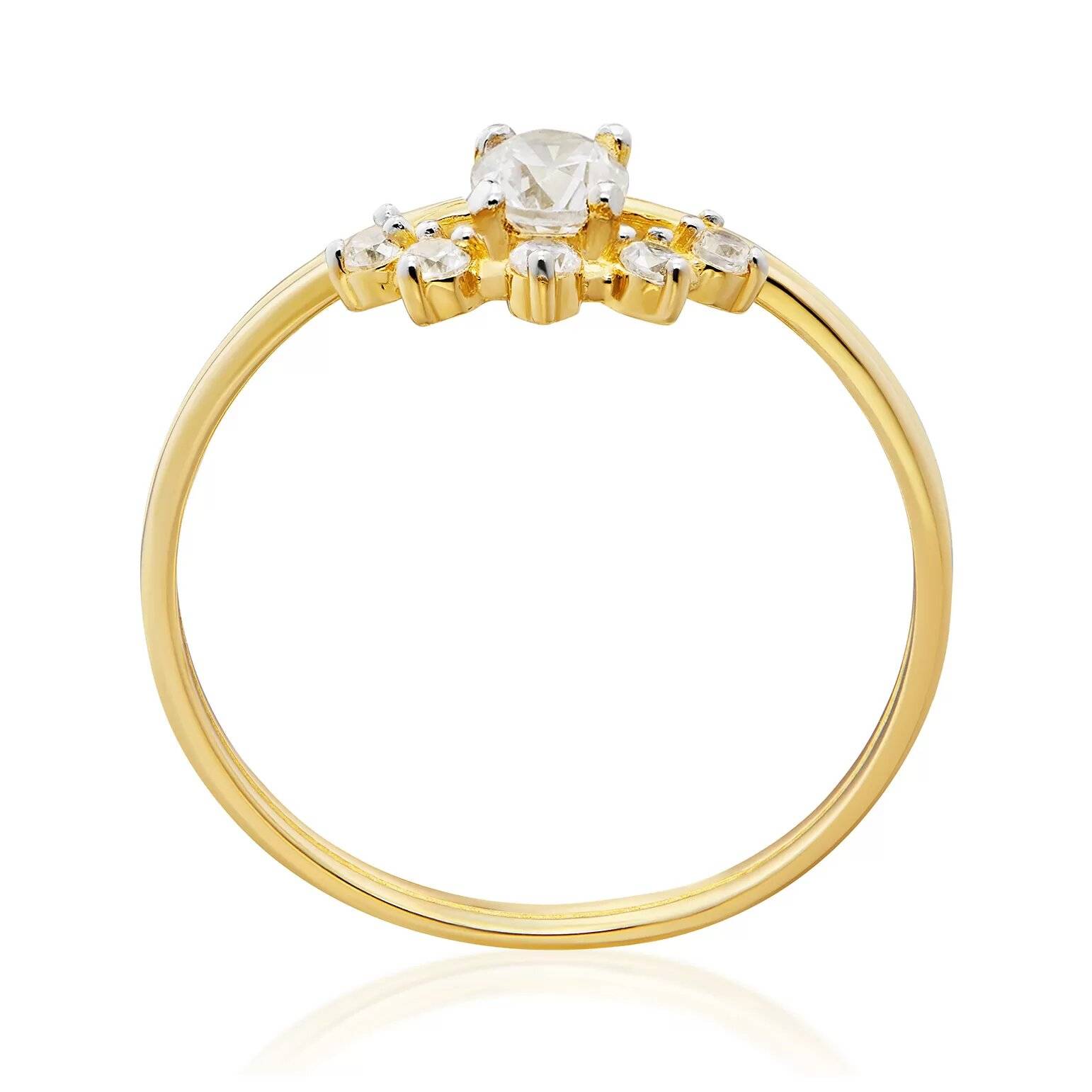Bague Aurora en or avec zircones