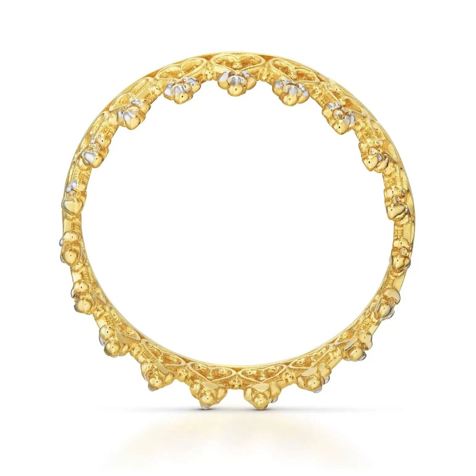Anillo Crown de Oro y Circonios