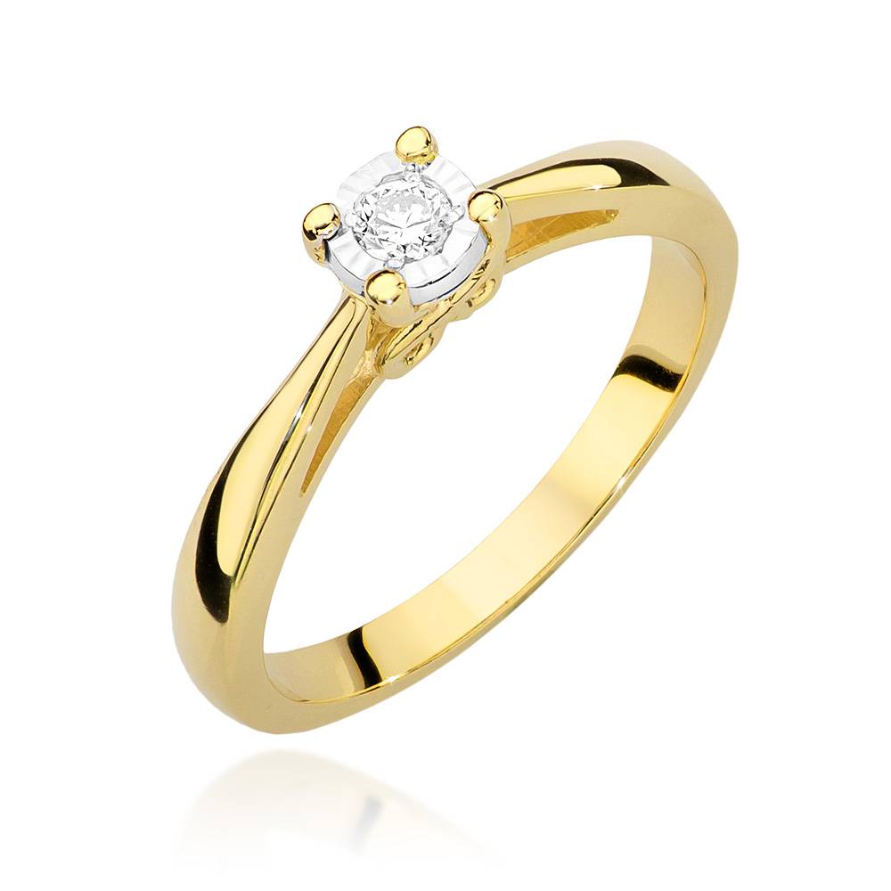 Infinity Solitär-Ring aus Gold mit Diamant