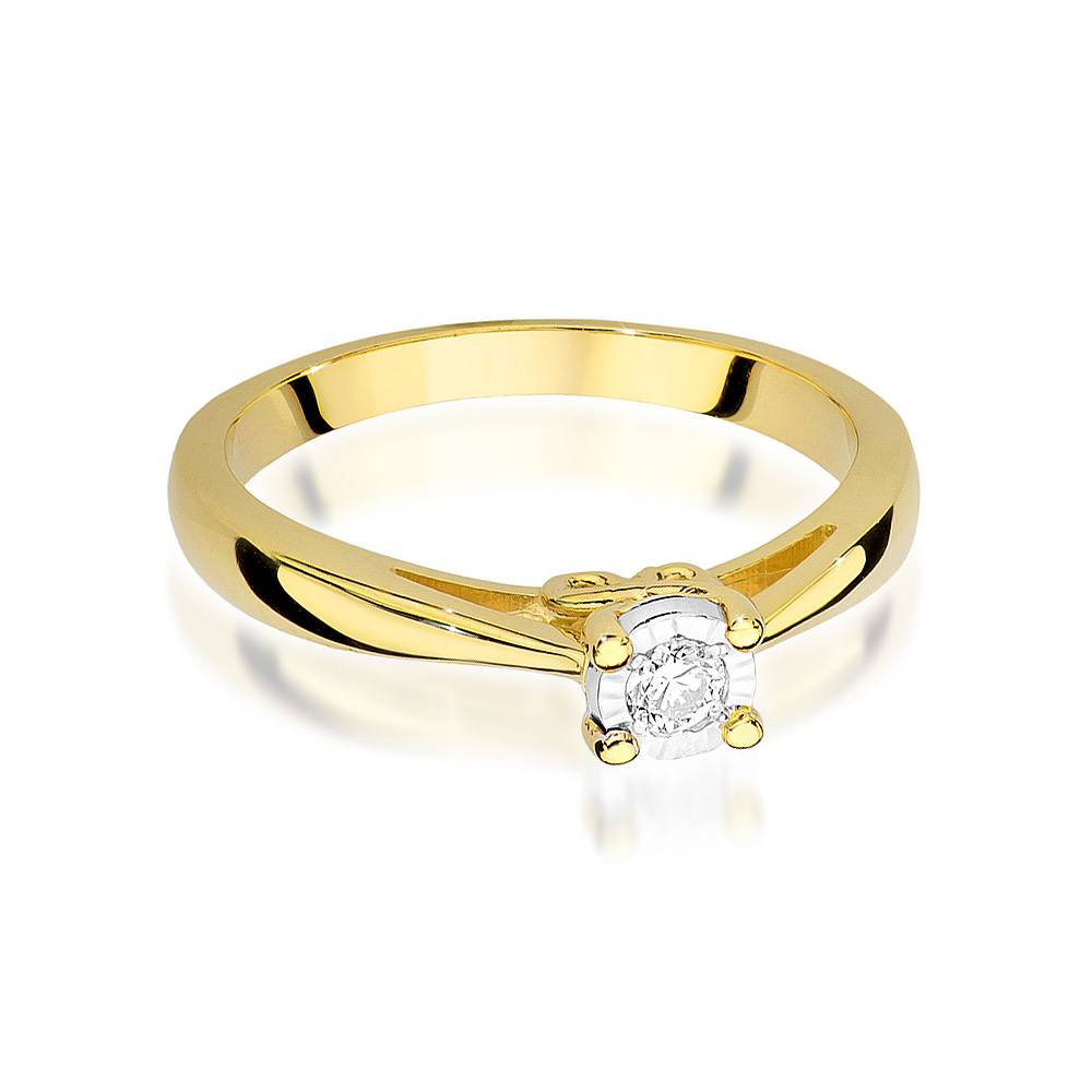 Infinity Solitär-Ring aus Gold mit Diamant