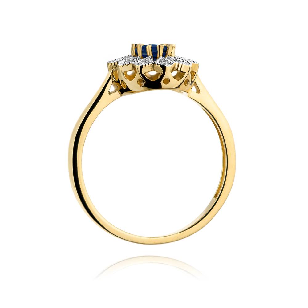 Isabella Ring in Gold with Sapphire and Diamonds