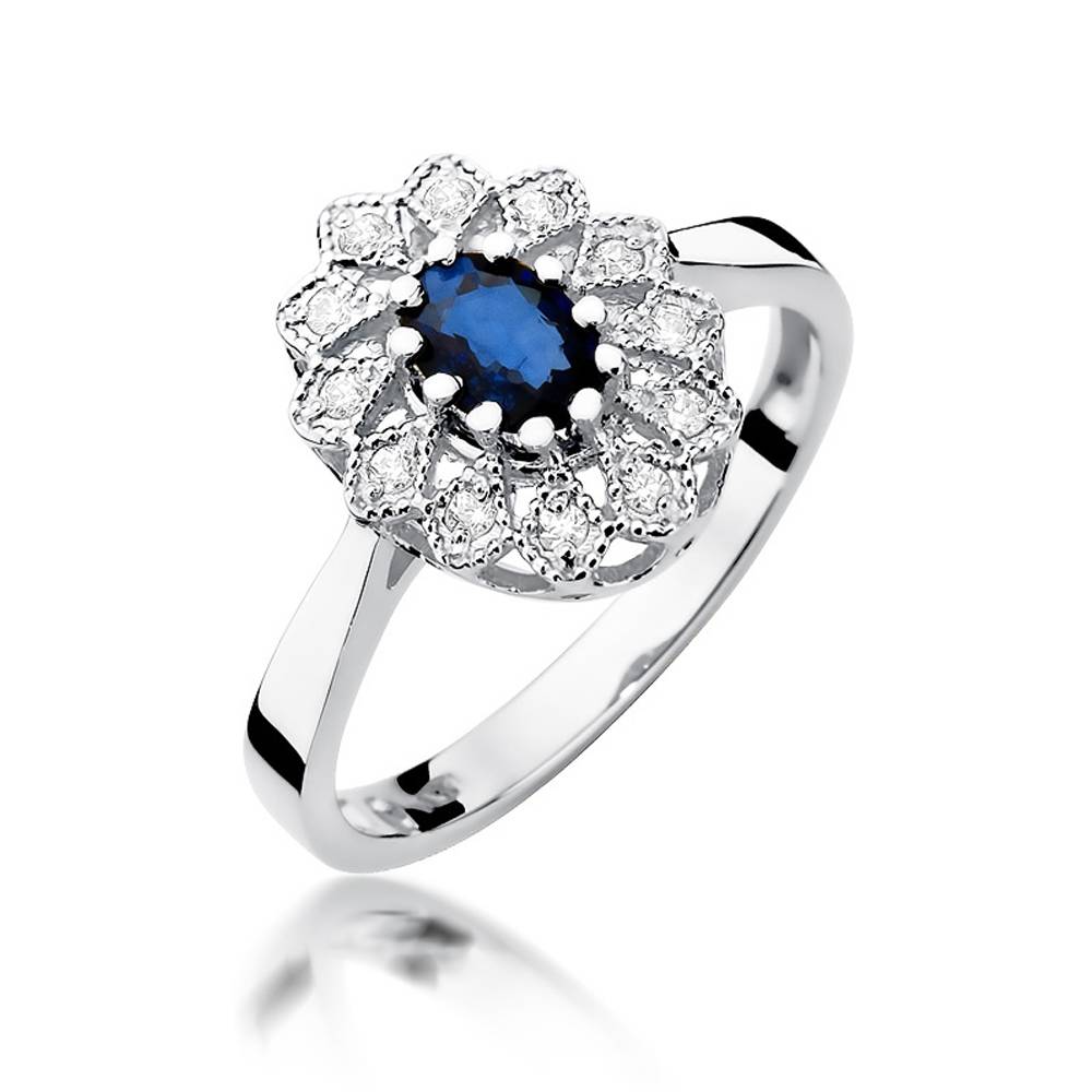 Isabella Ring in Gold with Sapphire and Diamonds
