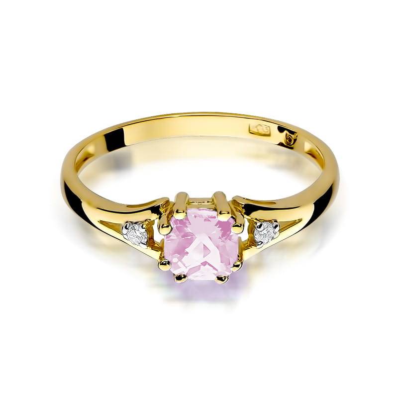 Anello Chloé in Oro con Topazio Rosa e Diamanti