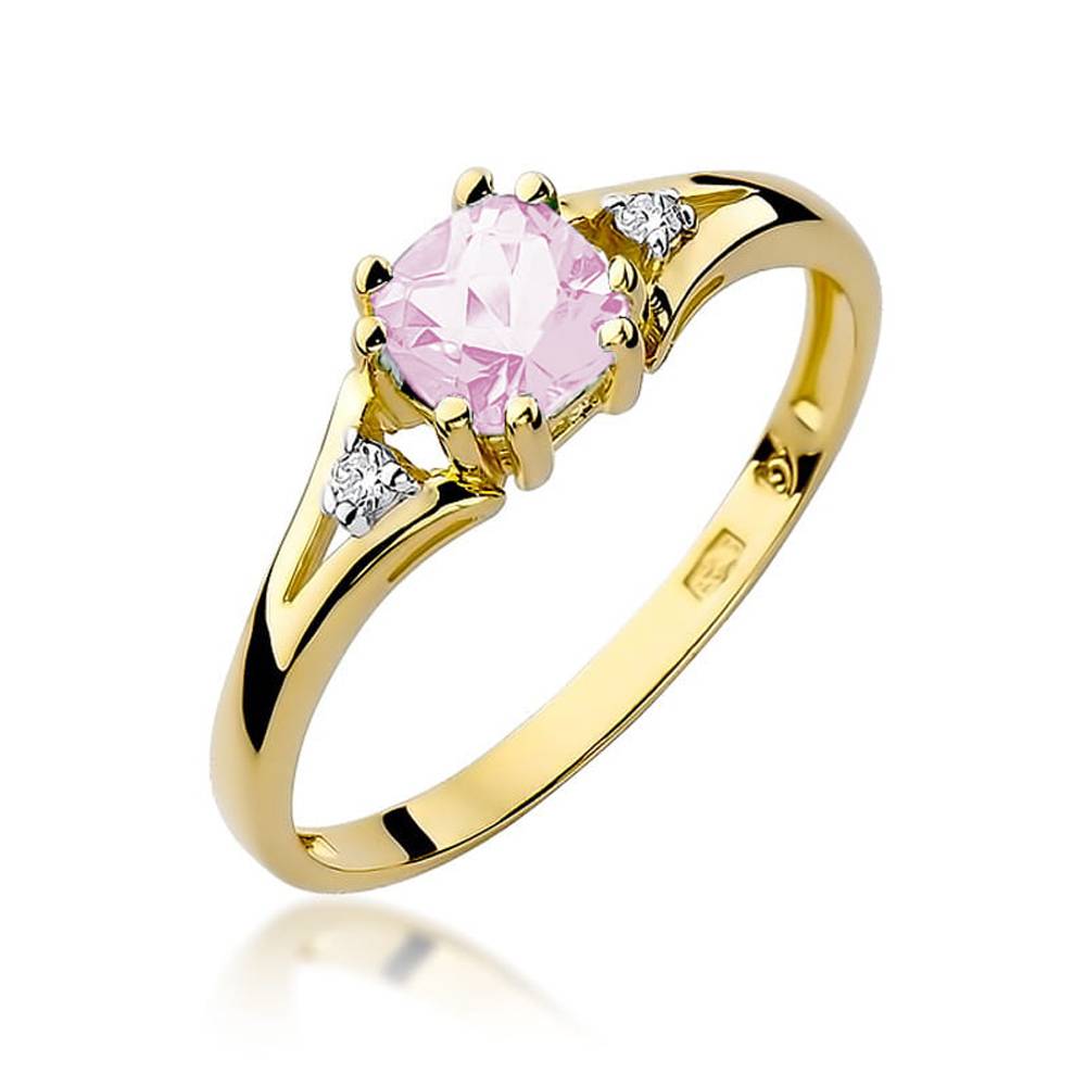 Anello Chloé in Oro con Topazio Rosa e Diamanti