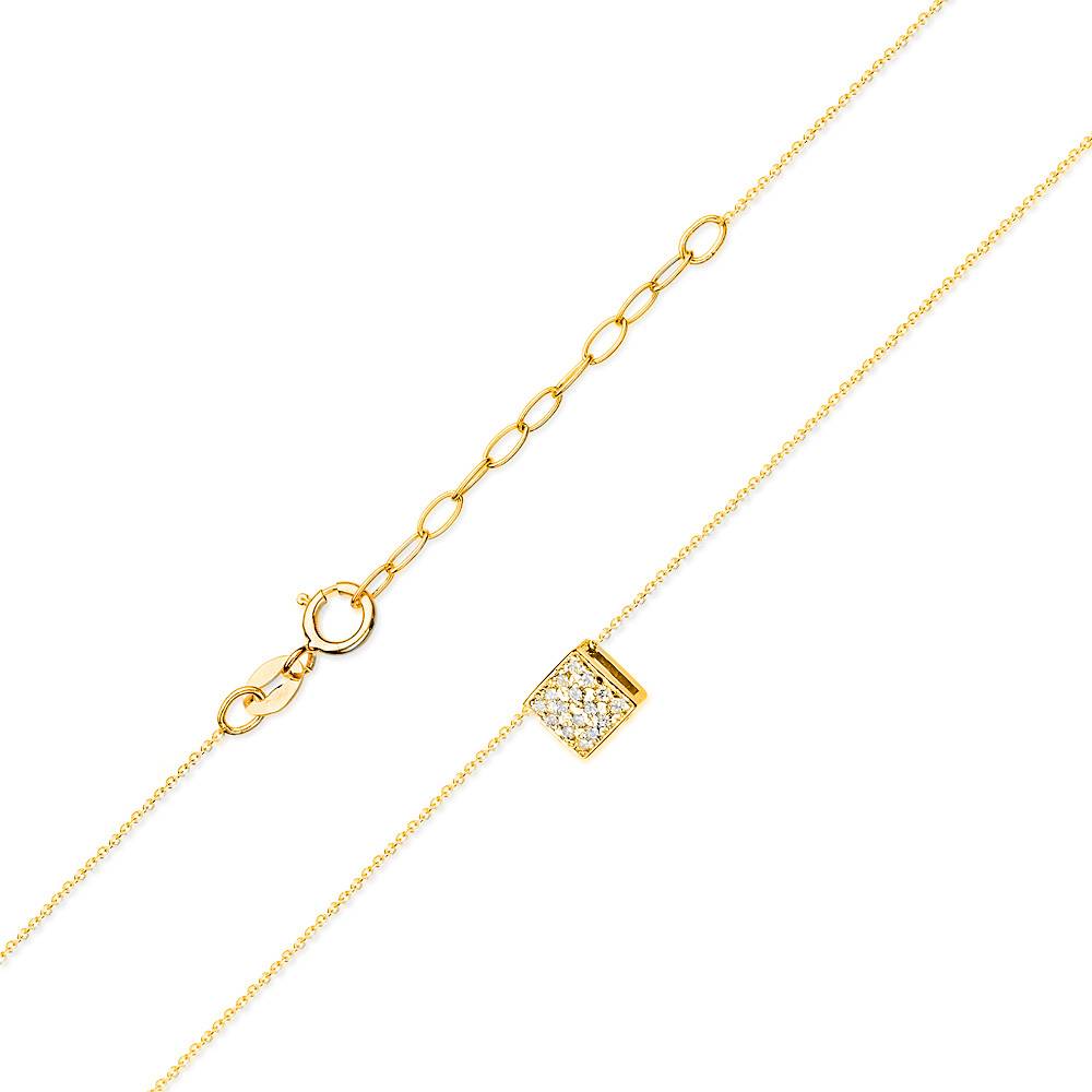Collana in Oro 14kt Square con Diamanti