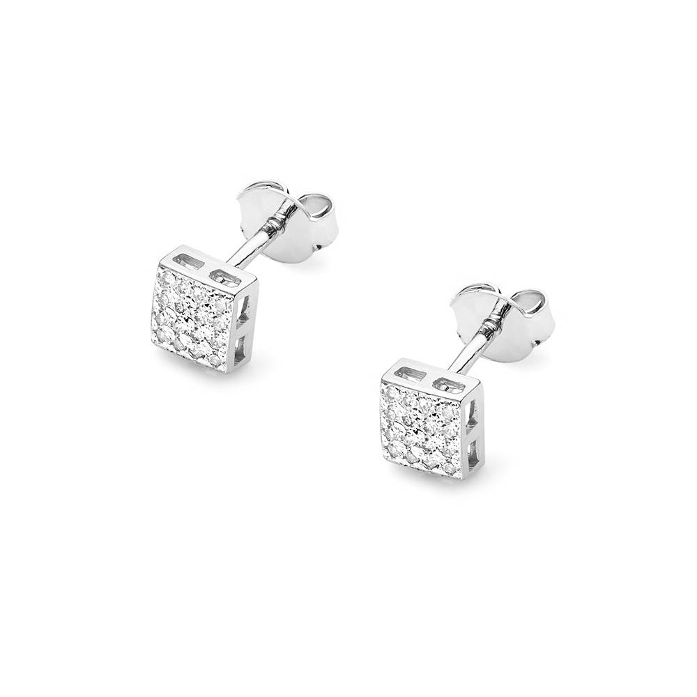 Orecchini in Oro Square con Diamanti