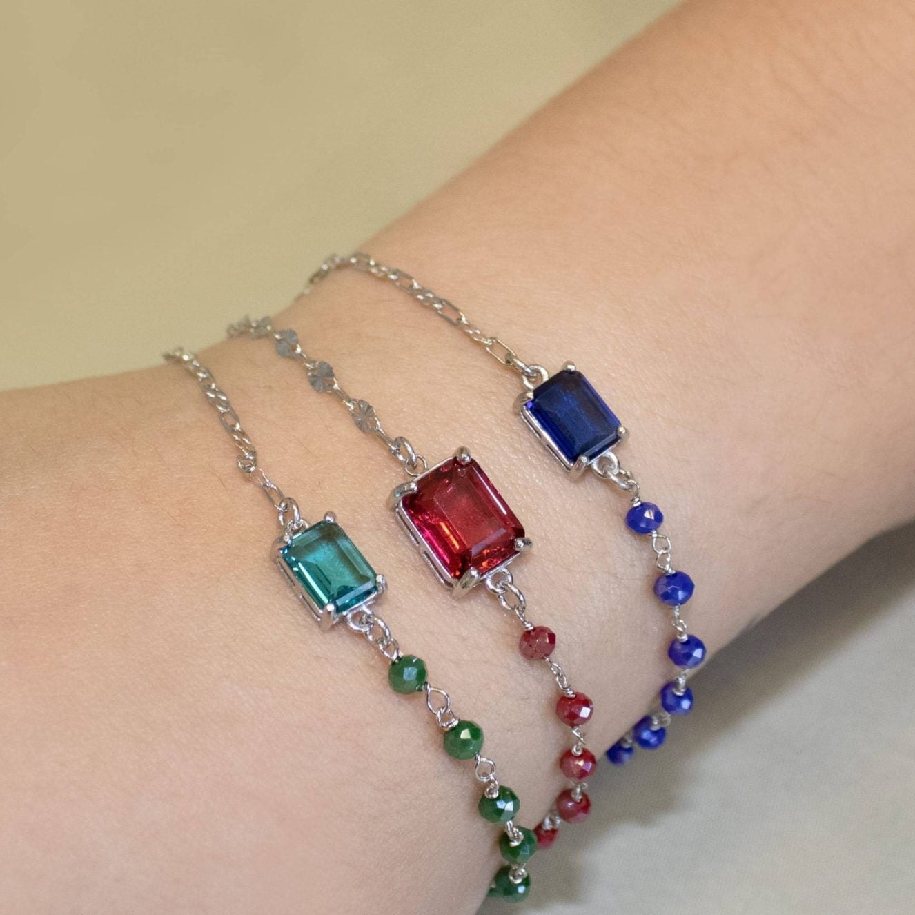 Pulsera Crystal Square Rodinada con Circonios