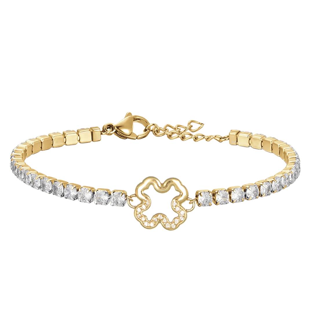 Liberty Four-Leaf Clover Gold Bracelet