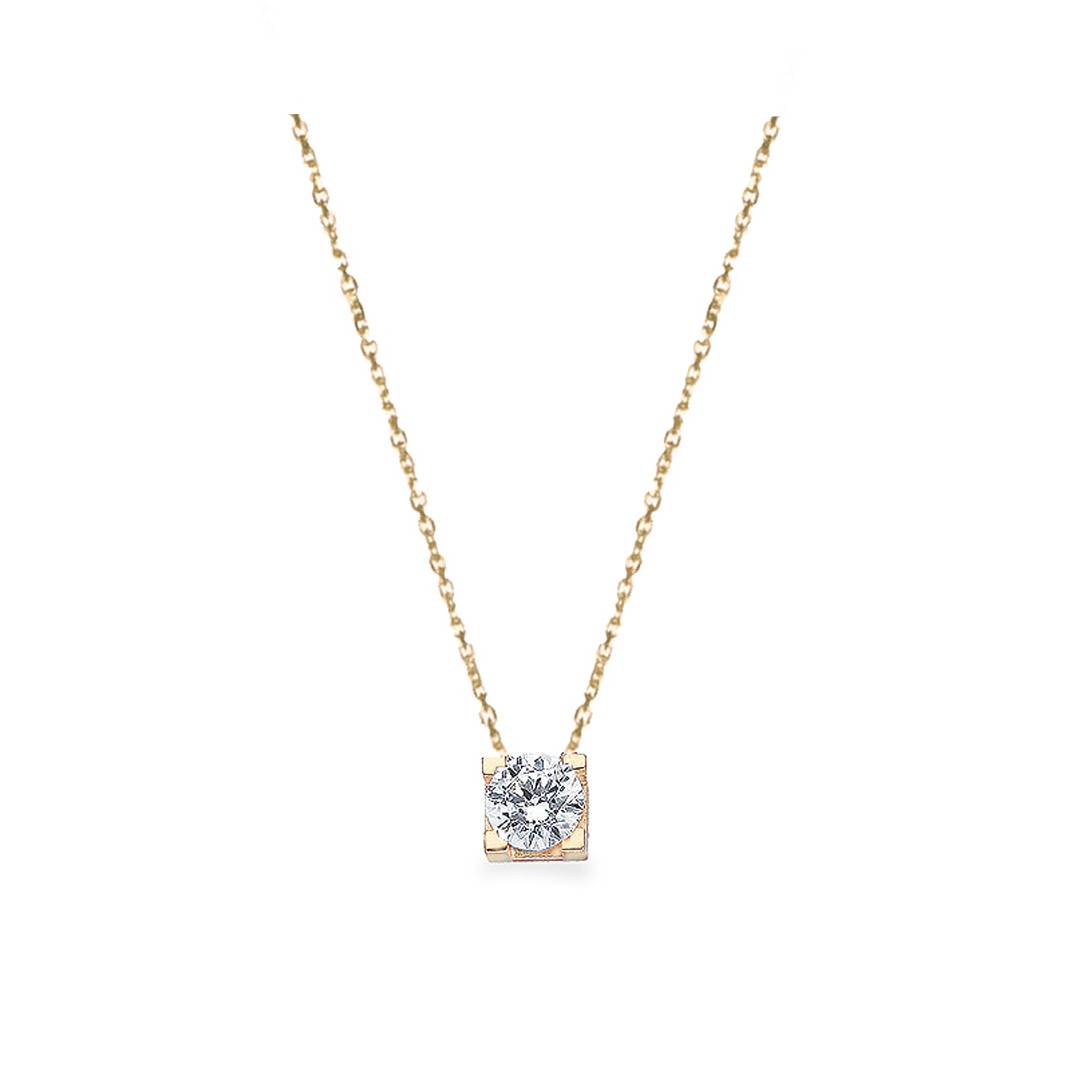 Gold Point of Light Necklace with Zirconia
