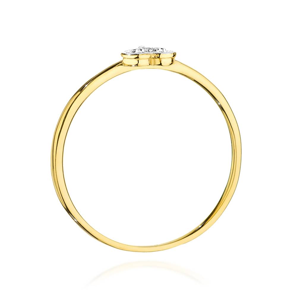 Anillo de Oro Tiny Heart con Diamantes