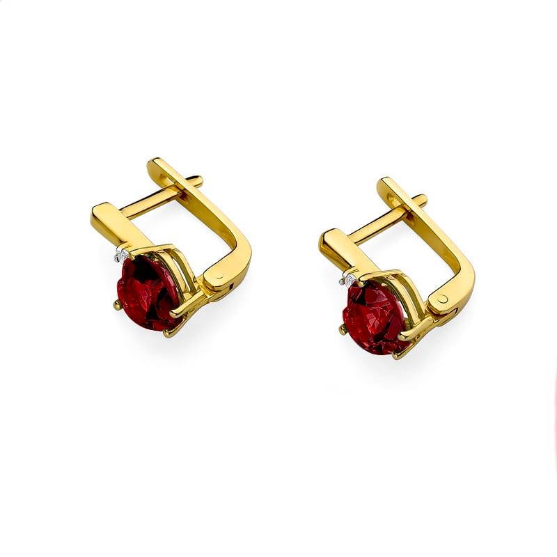 Boucles d’oreilles en Or Cœur avec Diamants
