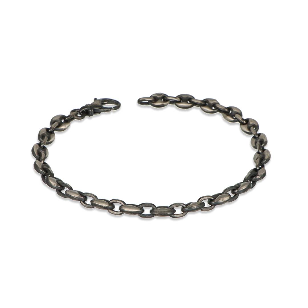 Burnished Silver Navy Bracelet