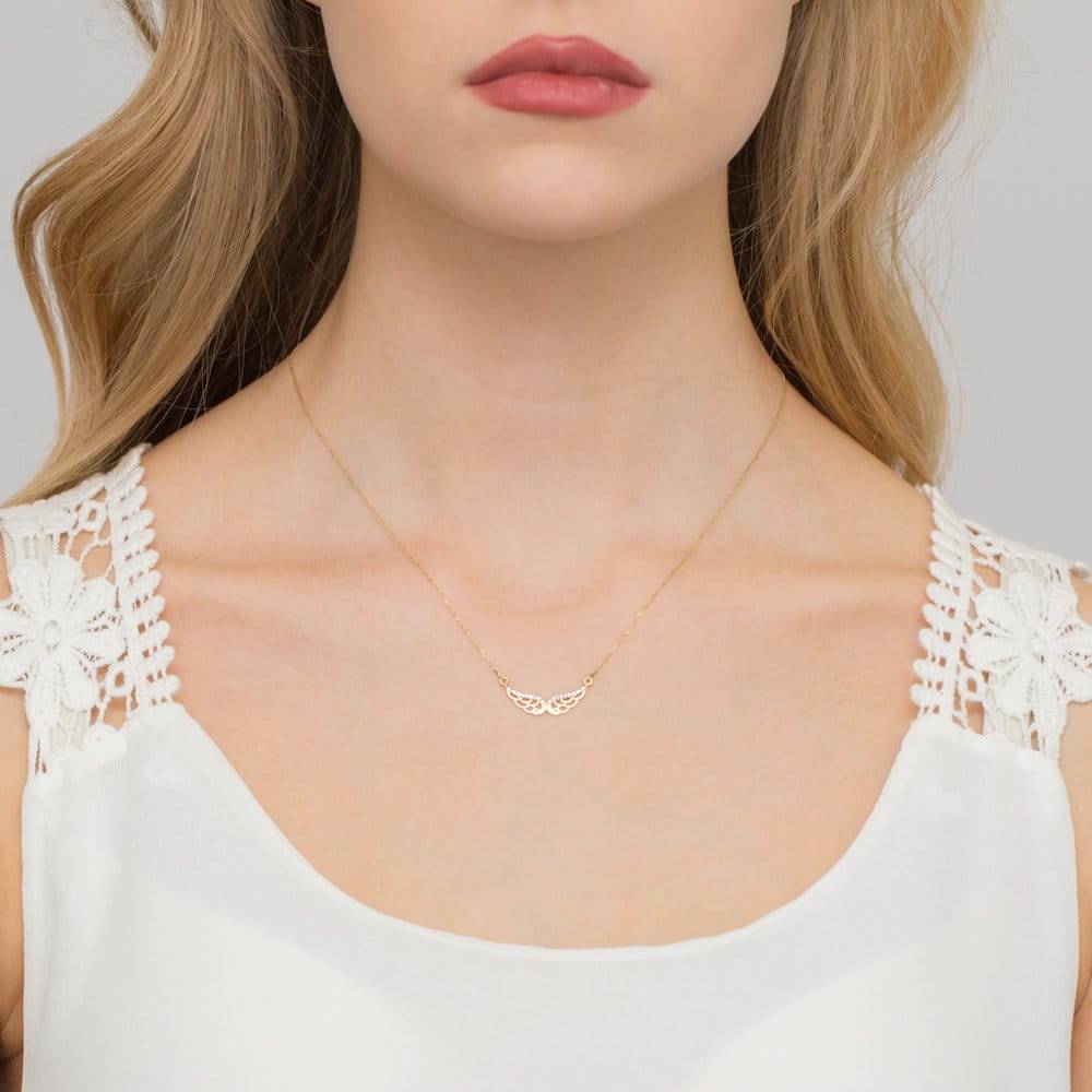 Collier en Or 14 carats Angel avec Diamants