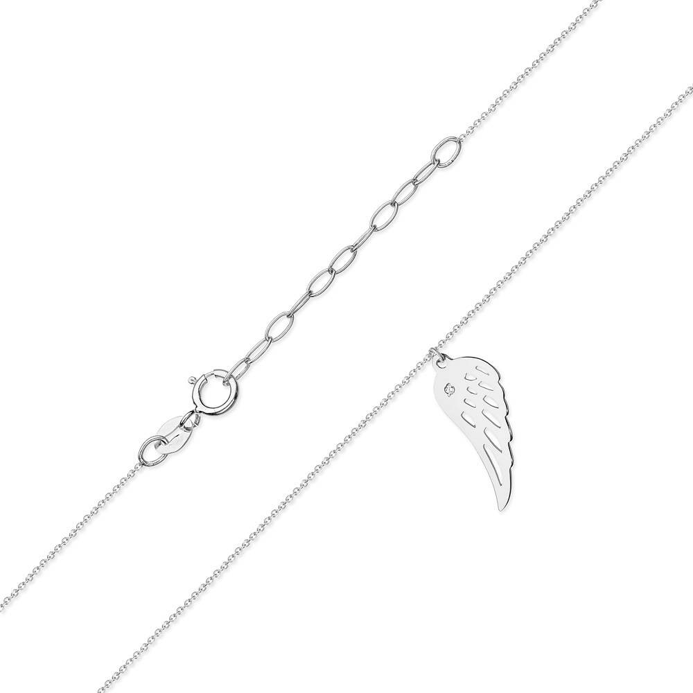 Collier en Or 14kt Aile avec Diamants
