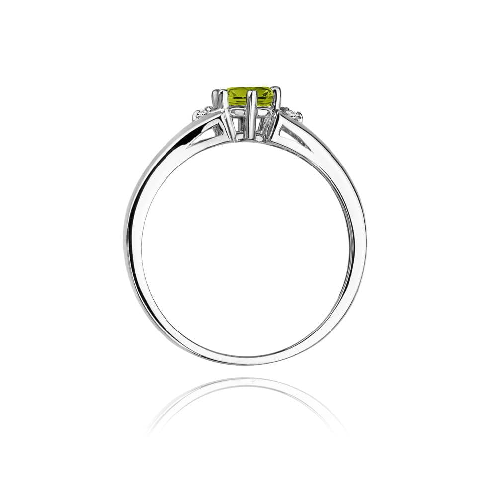 Tania Gold Ring with Peridot and Diamonds
