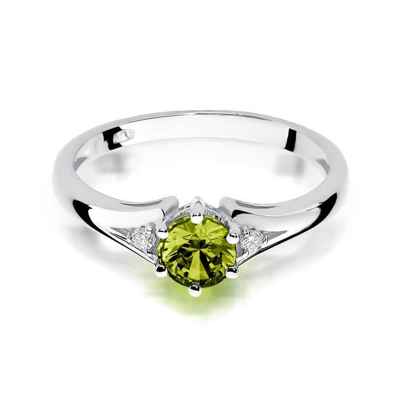 Tania Gold Ring with Peridot and Diamonds