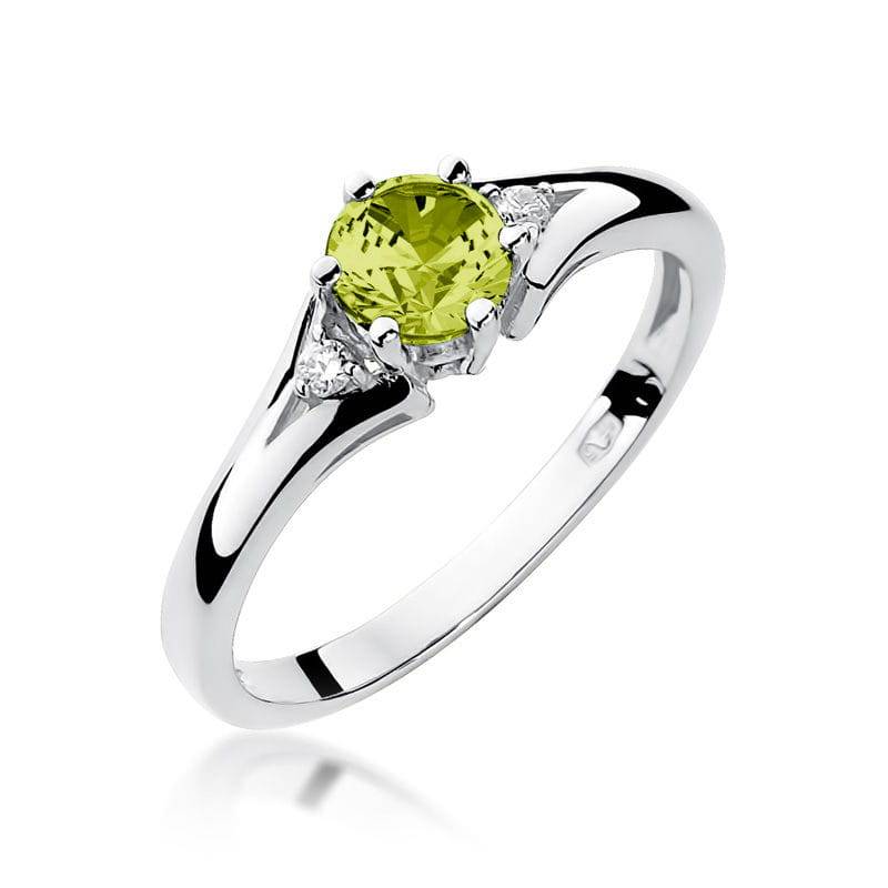 Tania Gold Ring with Peridot and Diamonds