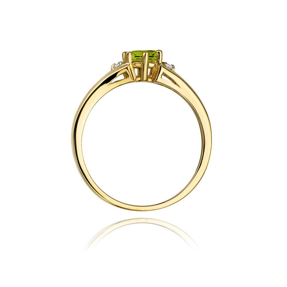 Tania Gold Ring with Peridot and Diamonds