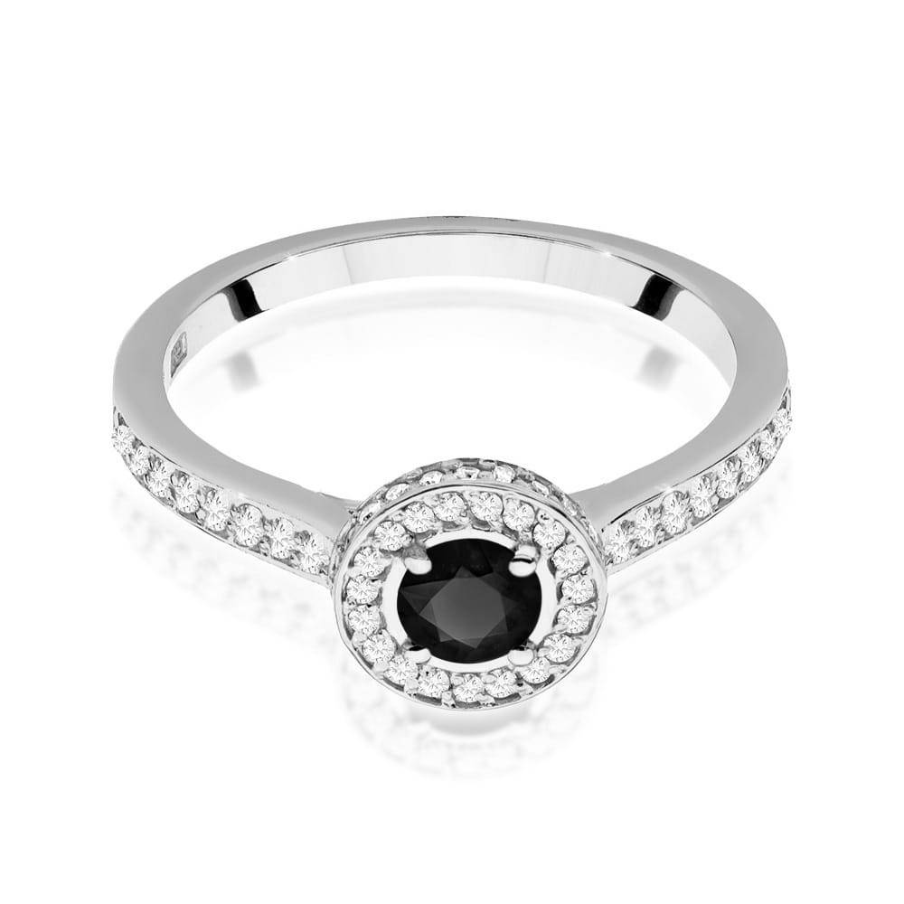 Bague Solitaire en Or avec Diamant Noir
