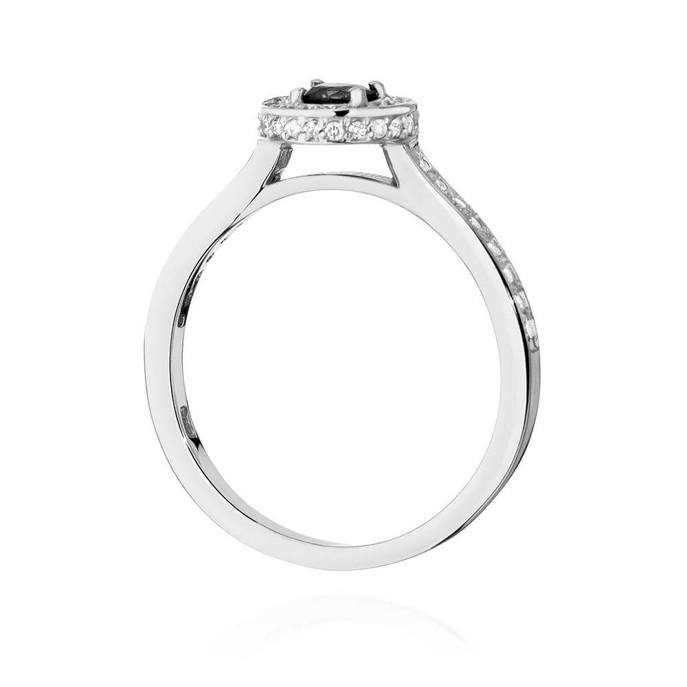 Bague Solitaire en Or avec Diamant Noir