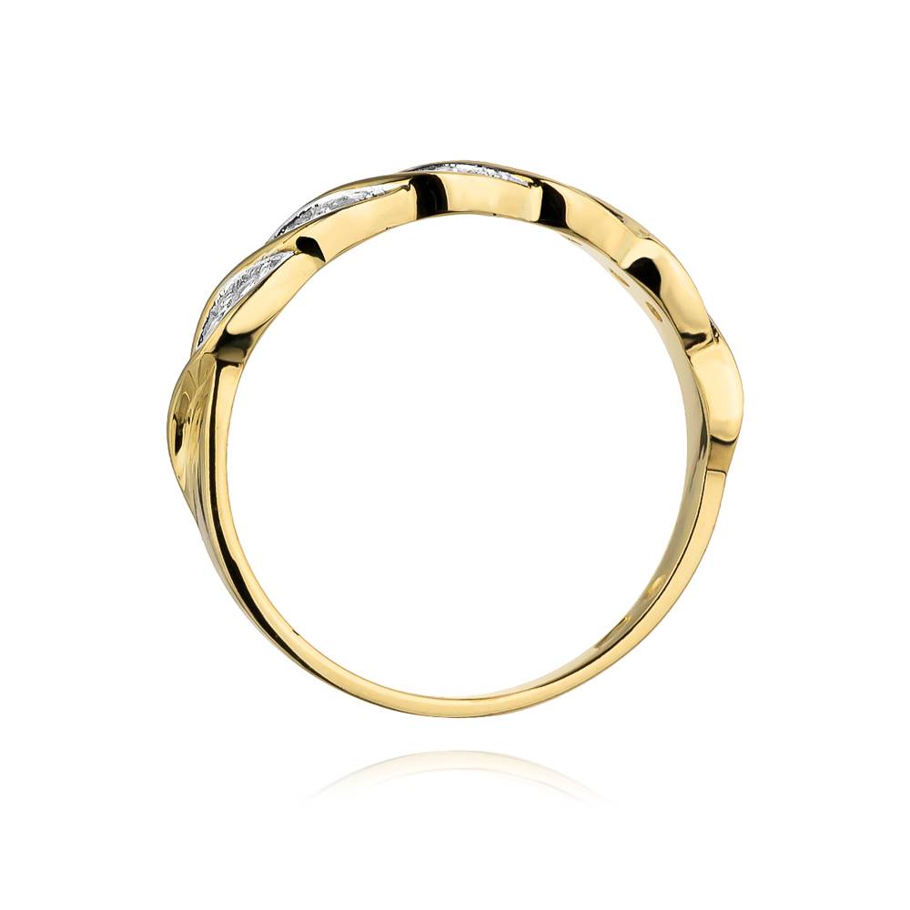Anillo en Oro Twist con Diamantes