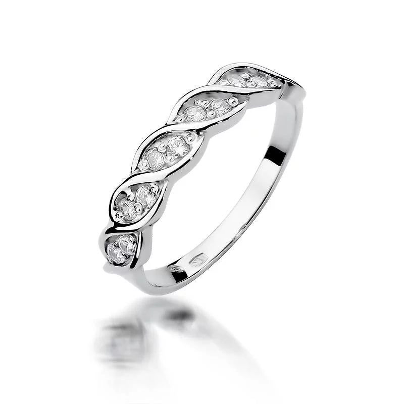 Anillo en Oro Twist con Diamantes