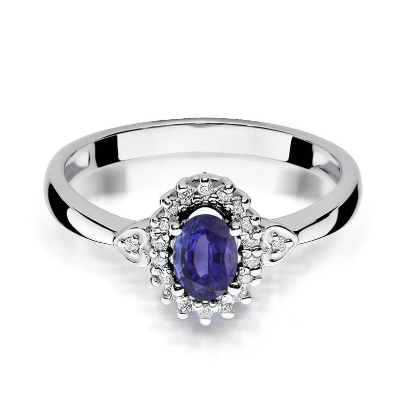 Tanzanite Blur Ring with Hearts