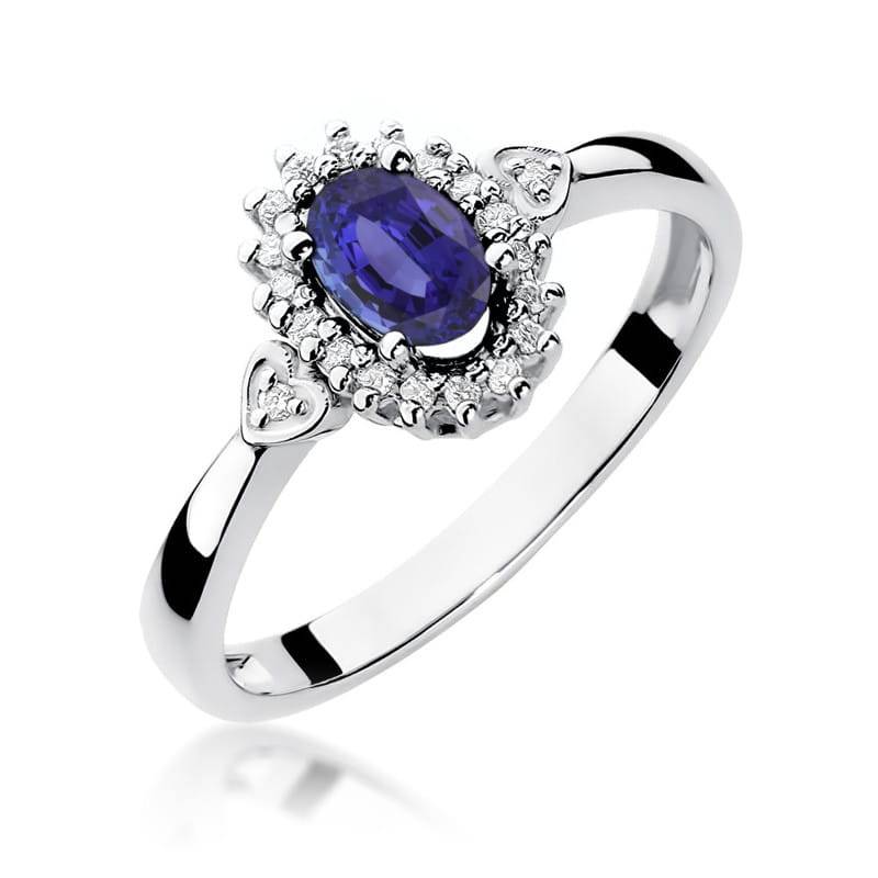 Tanzanite Blur Ring with Hearts