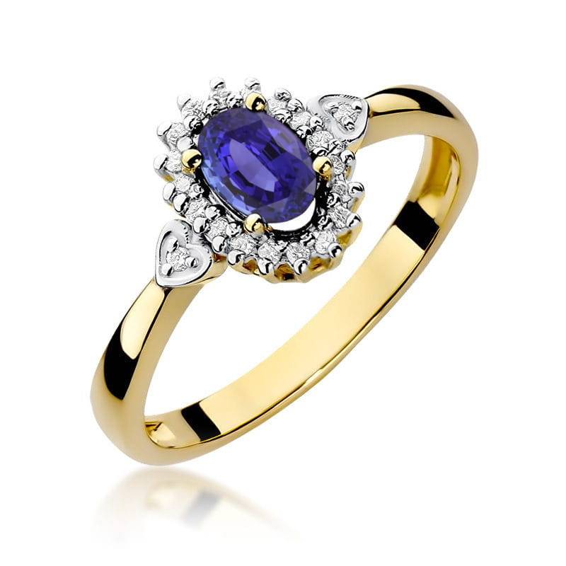 Tanzanite Blur Ring with Hearts