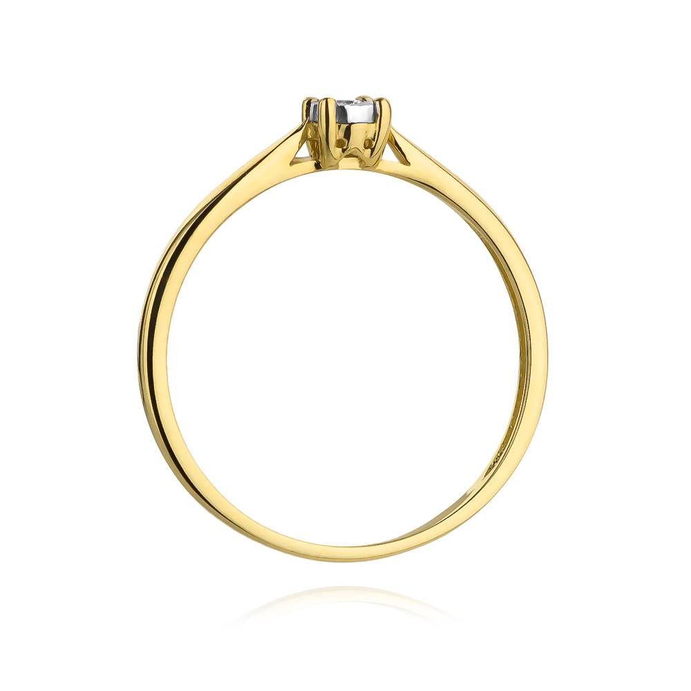Anello in Oro Solitario con Diamante