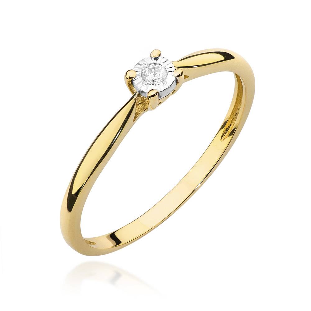 Anello in Oro Solitario con Diamante