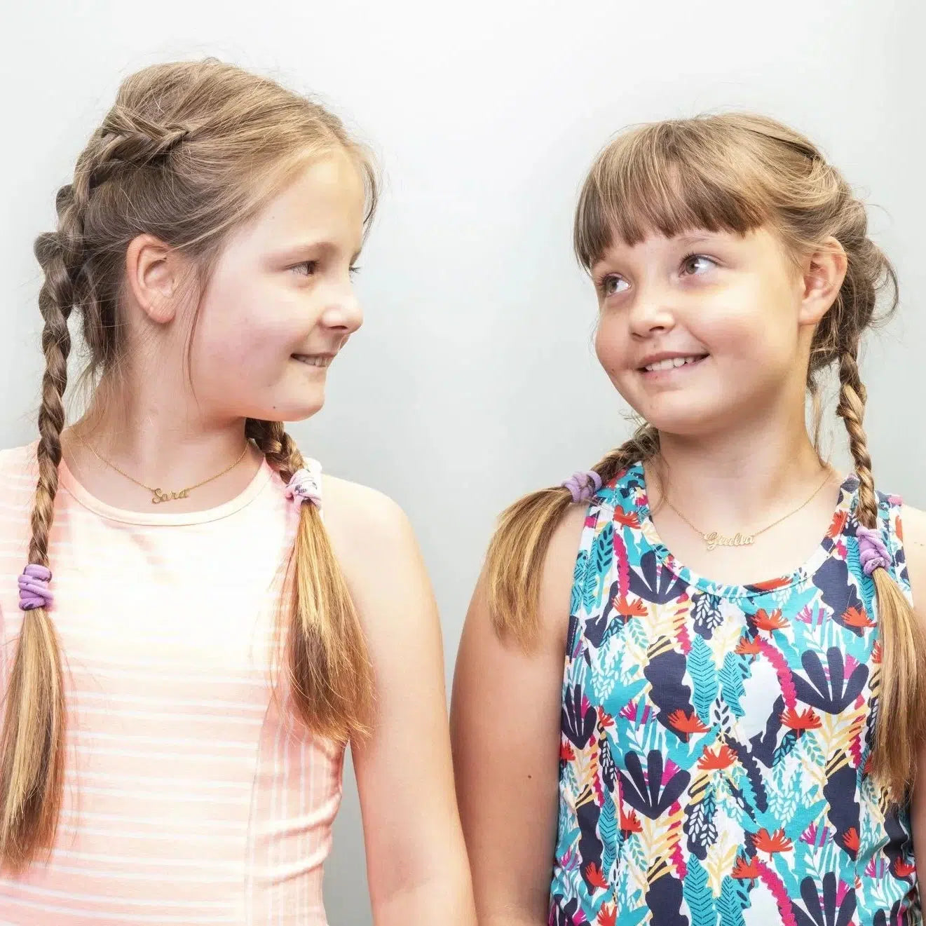 Kids Collection Gold-Toned Silver Name Necklace