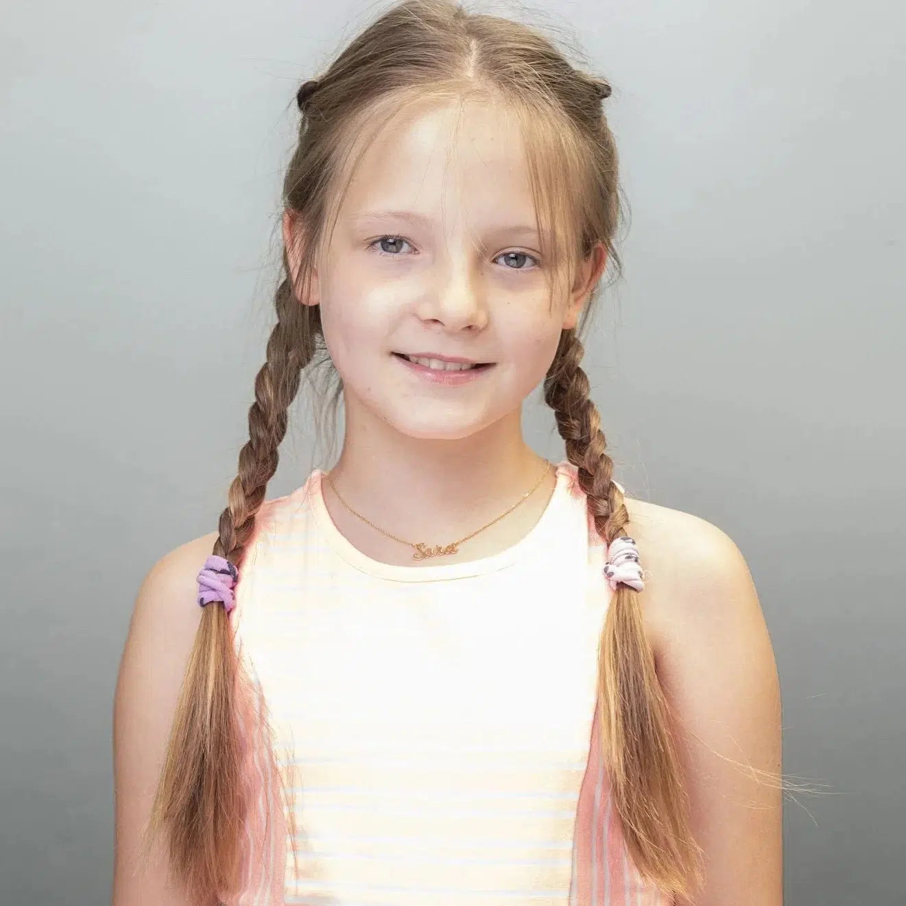 Kids Collection Gold-Toned Silver Name Necklace