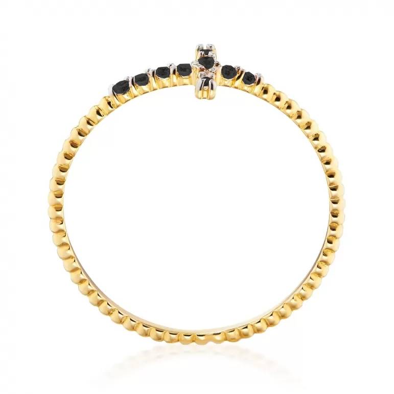 Anello Hope in Oro e Zirconi Neri