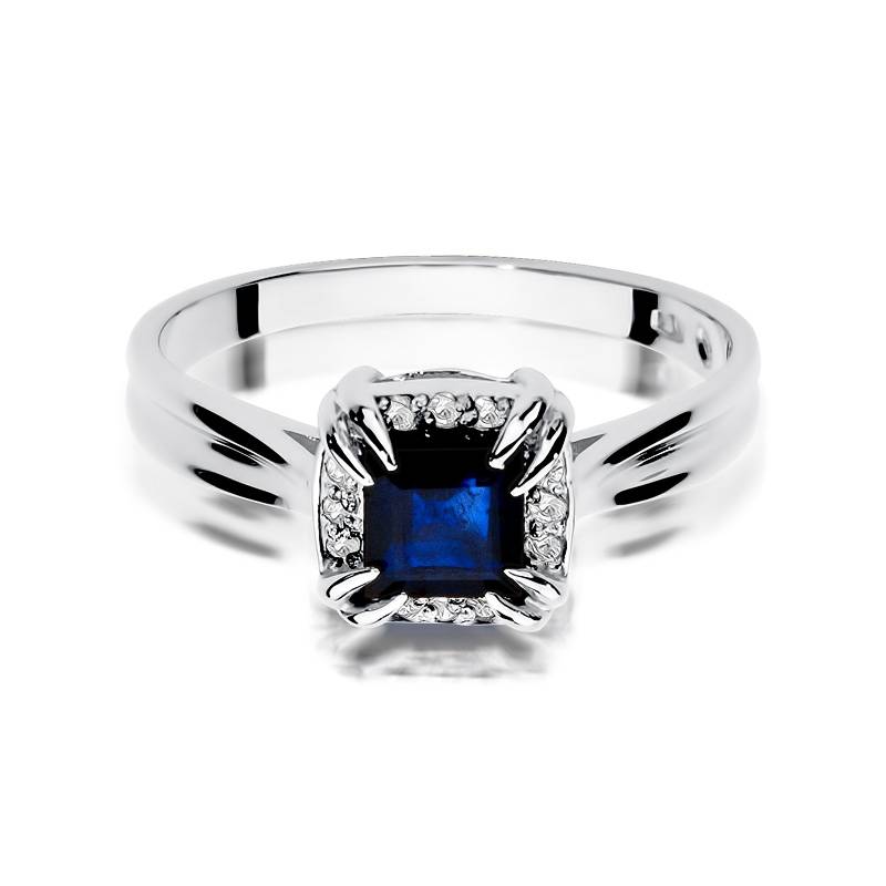 Anello Bridge con Zaffiro